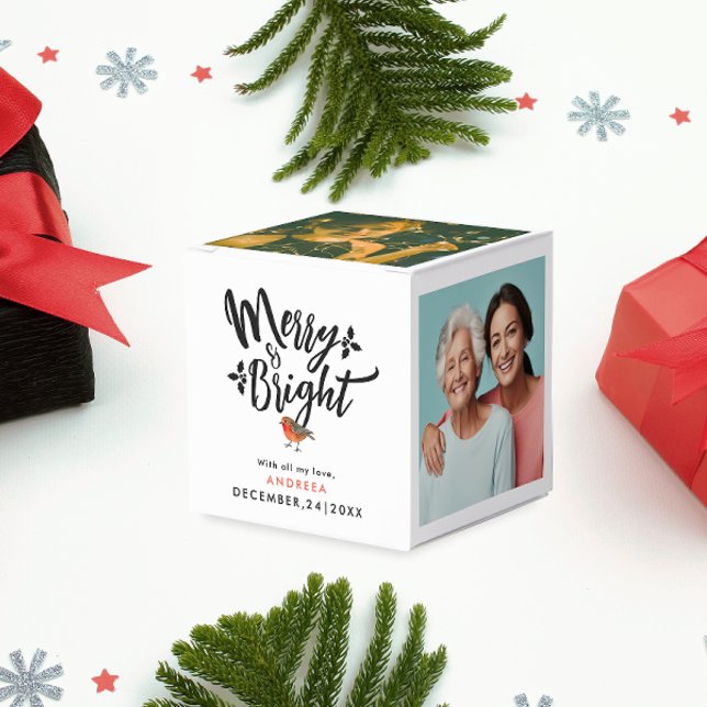 Einfache fröhliche und helle Weihnachts-Foto-Erinn Geschenkschachtel (Von Creator hochgeladen)