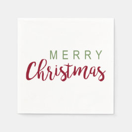 Einfache fröhliche Weihnachtsfeier Calligraphie Serviette