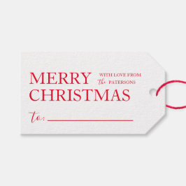 Einfache fröhliche Weihnachtsgeschenke Geschenktas Geschenkanhänger