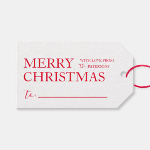 Einfache fröhliche Weihnachtsgeschenke Geschenktas Geschenkanhänger