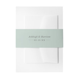 Einfache Frühlings-Grün-Hochzeit Einladungsbanderole