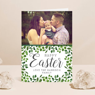 Einfache Frühlingsfolien Custom Foto Happy Oaster Feiertagskarte
