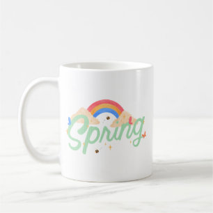 Einfache Frühlingsfreude Heiteres Weiß Sanfte Past Kaffeetasse