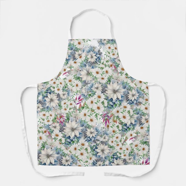 Einfache Frühlingsmessen & Blumenmuster Schürze (Vorderseite)