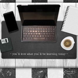 Einfache Fun Chalkboard Teacher Quote Desk Mat Schreibtischunterlage