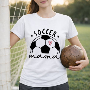 Einfache Fußballmutti mit minimalistischer Seele T-Shirt