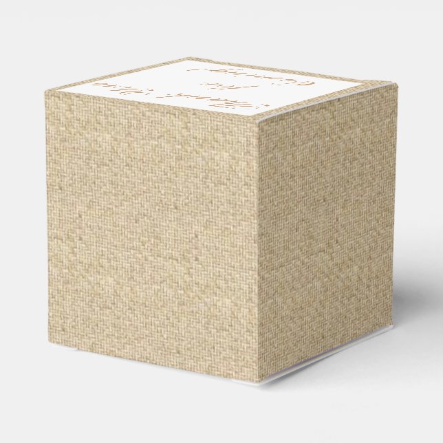 Einfache Gastgeschenk Hochzeit der Leinwand Geschenkschachtel (Rückseite)