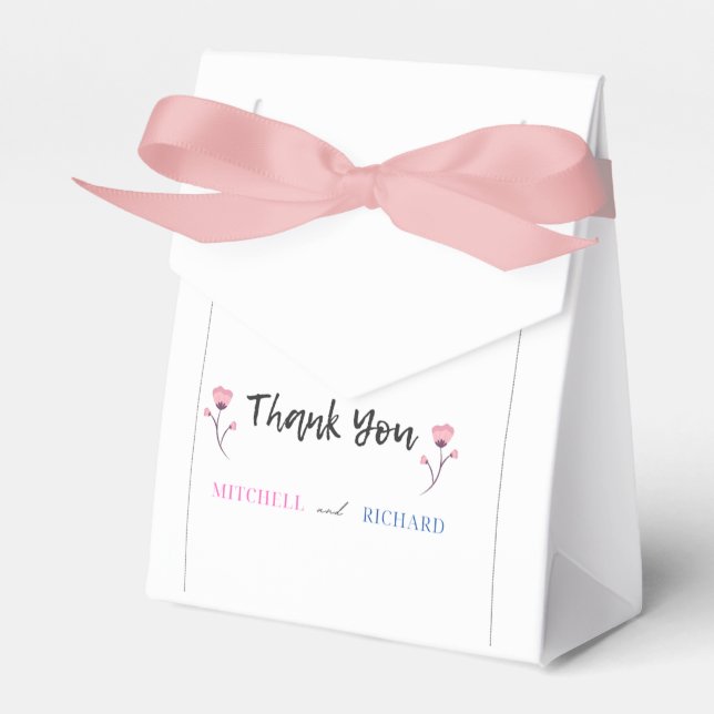 Einfache Gastgeschenk Hochzeit für Elegantes Scrip Geschenkschachtel (Vorderseite)
