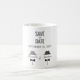 Einfache Gay Wedding speichern das Datum der Einla Kaffeetasse