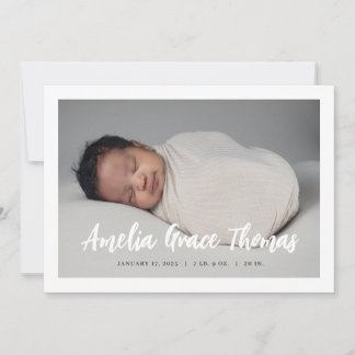 Einfache Geburtsankündigung Einladung