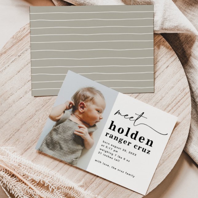 Einfache Geburtserklärung von Foto | Die Geburt de Einladung (Von Creator hochgeladen)