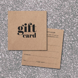 Einfache gedruckte Kraft Beauty-Geschenkkarte Mitteilungskarte