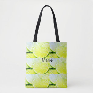 Einfache gelb-grüne Zitrone Namen minimal benutzer Tasche
