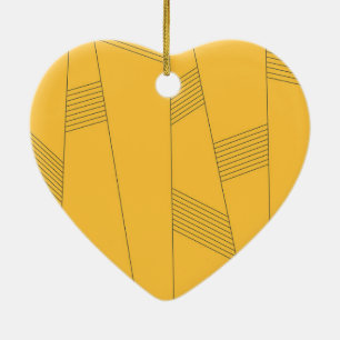 Einfache, gelbe, moderne abstrakte Grafikgestaltun Keramik Ornament