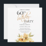 Einfache gelbe Überraschung Gelbe Blüte 60. Geburt Einladung<br><div class="desc">Einfache gelbe Überraschung Gelbe Blüte 60. Geburtstag Einladung</div>