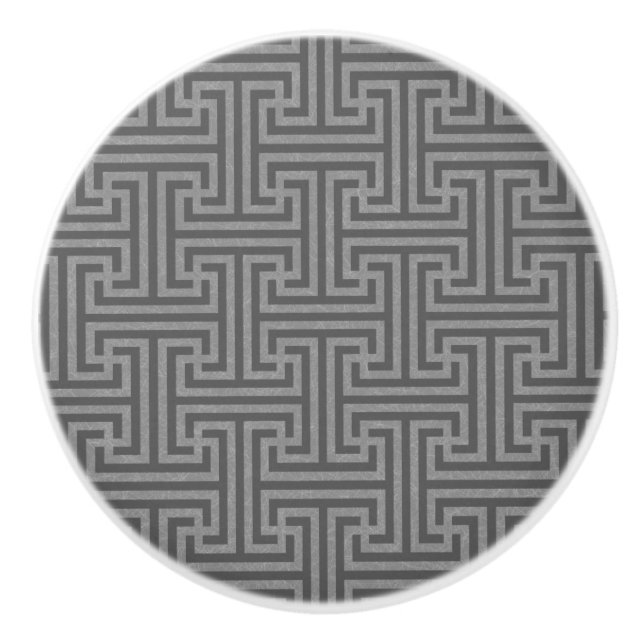 Einfache geometrische Formen Keramikknauf (Vorderseite)