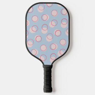Einfache geometrische Grundkreise für Blau und Ros Pickleball Schläger