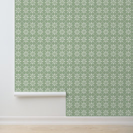 Einfache geometrische grüne Sterne wie Tapete