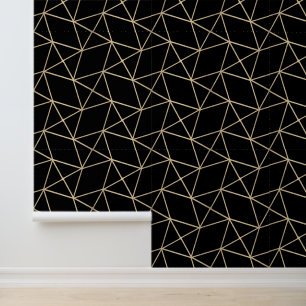 Einfache geometrische Moderne Klasse Deko Black an Tapete