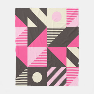 Einfache geometrische skandinavische Kunst Fleecedecke