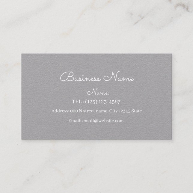 EINFACHE GESCHÄFTSKARTE VISITENKARTE (Vorderseite)