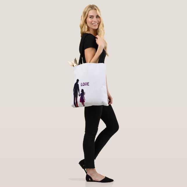 EINFACHE GESCHENK LIEBE VATER TOCHTER  TASCHE (Am Model)