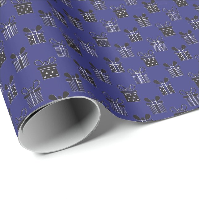 Einfache Geschenkboxen Muster Geschenkpapier (Rolleneckpunkt)