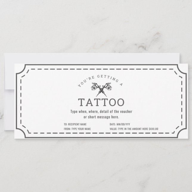 Einfache Geschenkkarte für benutzerdefinierte Tatt Einladung (Vorderseite)