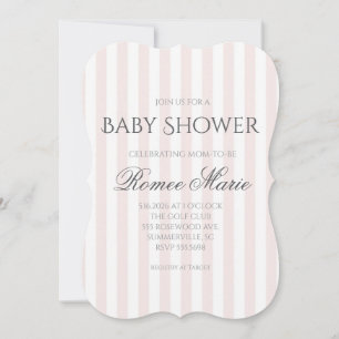 Einfache gestreifte Babyparty-Einladung Einladung