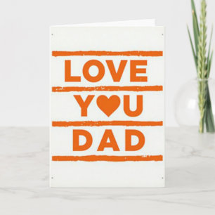 Einfache gestreifte Love You Dad Karte