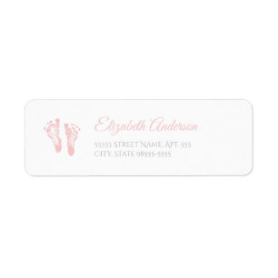 Einfache Girl Baby Dusche Wertvoll Pink Footprints
