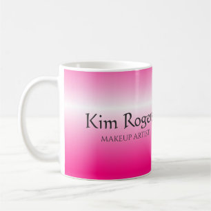 Einfache, glänzende rosa Visitenkarte Kaffeetasse