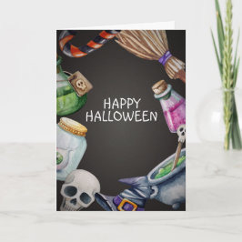 Einfache Glückskarte Halloween Grußkarte Karte