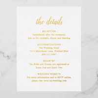 Einfache Gold Foil Elegante Hochzeitskarte
