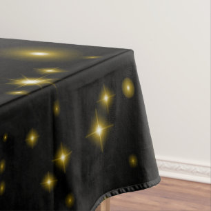 Einfache Gold-Glitzern auf Black Tischdecke