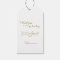 Einfache Gold-Kalligrafie-Hochzeitsmarken
