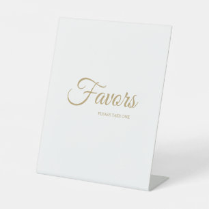 Einfache Gold-Kalligraphie-Favoriten Sockelschild
