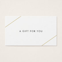 Einfache Gold Lines Modernes Geschenkgutschein