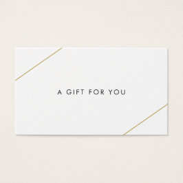 Einfache Gold Lines Modernes Geschenkgutschein