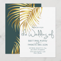 Einfache Gold Tropical Wedding