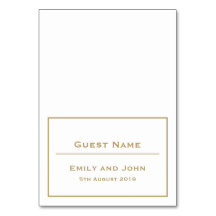Einfache Gold-Typografie und Border/Gast-Name