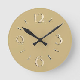 Einfache Gold-Wall-Uhr Runde Wanduhr