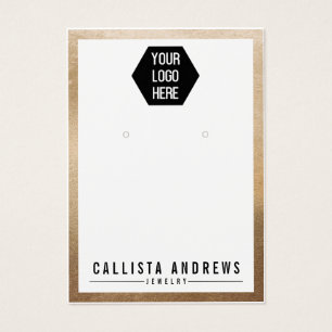 Einfache Gold-White-Border-Logo-Werbekarte