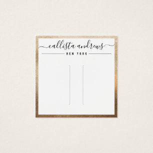 Einfache Gold-White-Curry-Hair-Clip-Karte