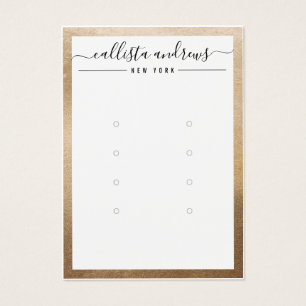 Einfache Gold-White-Multiple-Earl-Display-Karte