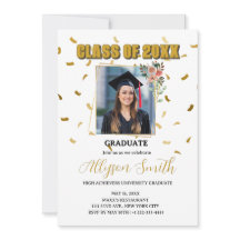 Einfache goldene Graduiertenparty