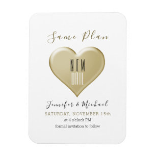 Einfache goldene Hochzeit Datum ändern Magnet