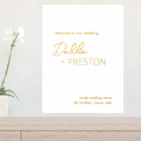 Einfache Goldfolie Moderne Hochzeit