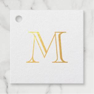 Einfache Goldmonogramm Geschenkanhänger