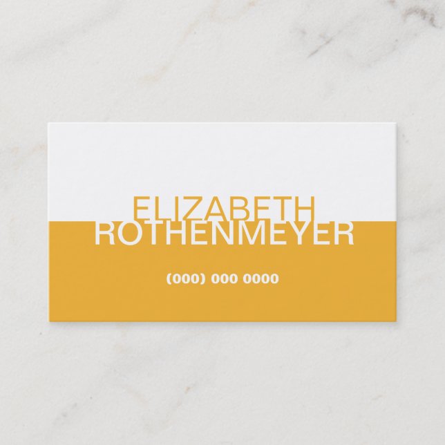 Einfache Goldplatten-Visitenkarte Visitenkarte (Vorderseite)